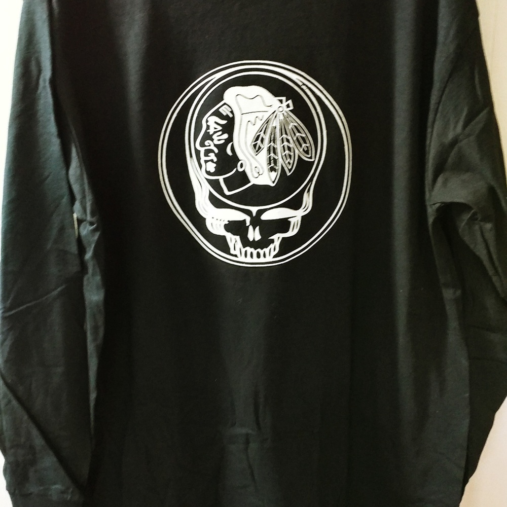 Grateful dead Chicago Blackhawks long sleeve t-shirt